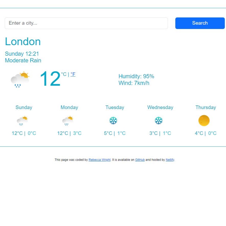 React Weather app