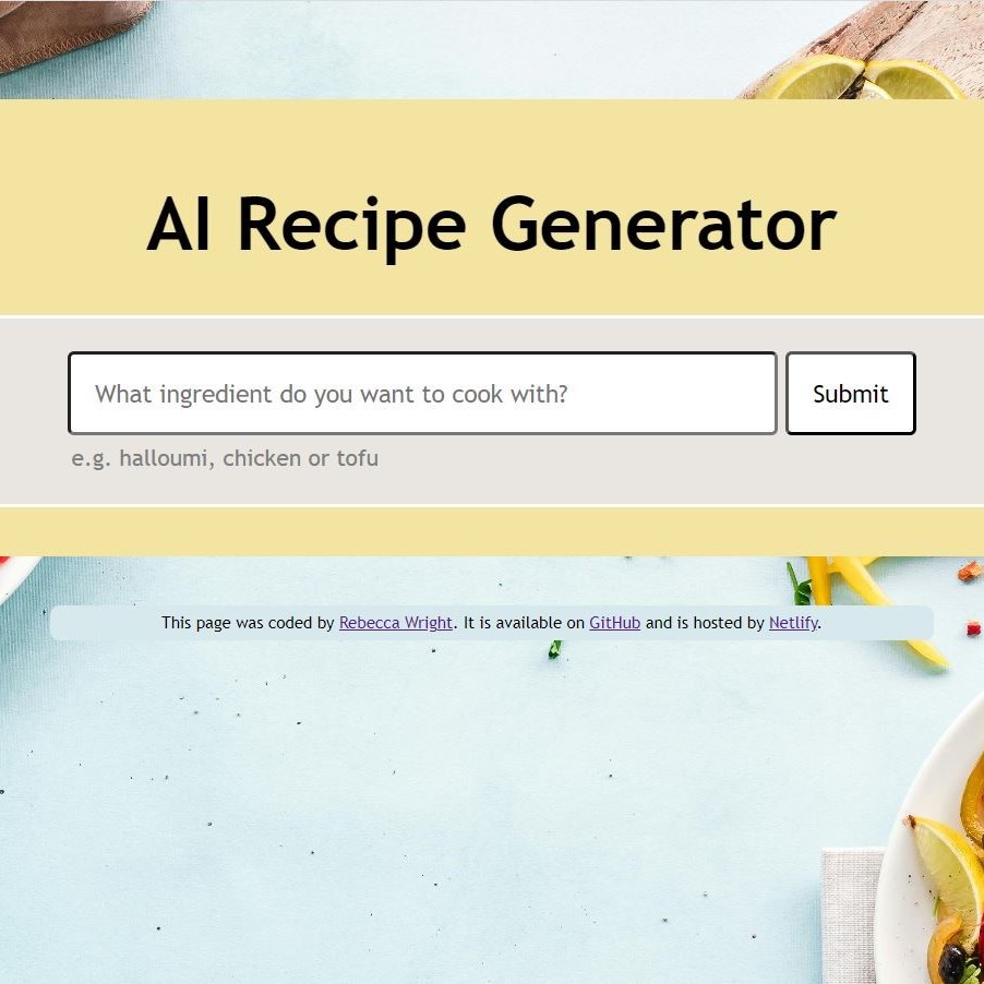 recipe generator app