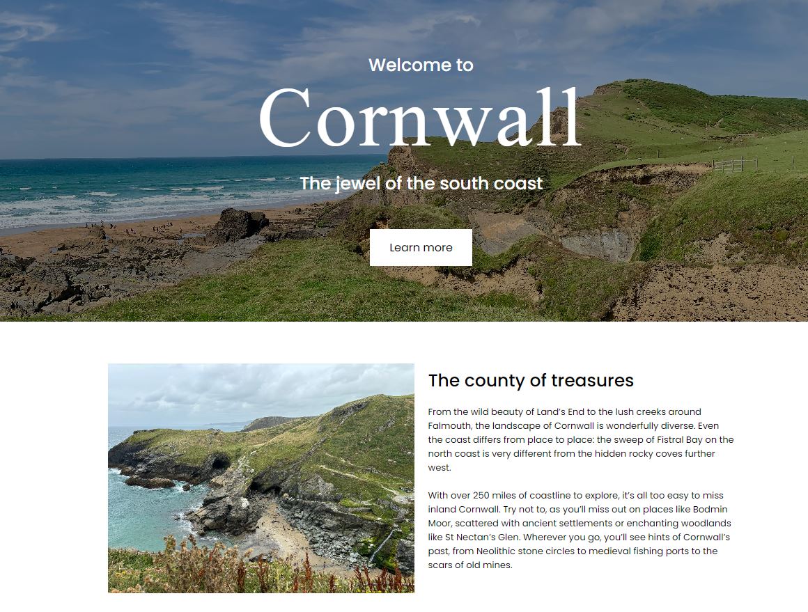 Cornwall travel website